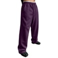 thumbnail image 1 of Hsovts Mens Baggy Sweatpants Wide Leg Elastic Waist Drawstring Athletic Loose Jogger Lounge Sweat Pants with Pockets Dark Purple 2XL, 1 of 8