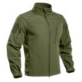 thumbnail image 1 of Hsovts Mens Hooded Military Tactical Softshell Jacket Waterproof Windproof Fleece Lined Coat Outdoor Hiking Winter Fall Jackets Green M, 1 of 5