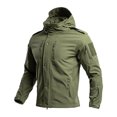 thumbnail image 1 of Hsovts Mens Hooded Military Tactical Softshell Jacket Waterproof Windproof Fleece Lined Coat Outdoor Hiking Winter Fall Jackets Green M, 1 of 4