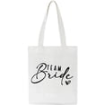 thumbnail image 1 of Hsqqdc 1pc Bridal Shower Canvas Tote Bag Women Reusable Shopping Bag for Wedding Bachelorette Parties, 1 of 7