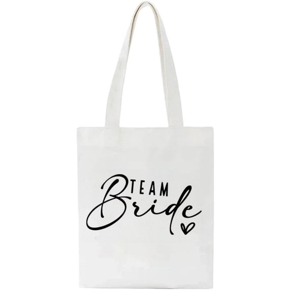 Hsqqdc 1pc Bridal Shower Canvas Tote Bag Women Reusable Shopping Bag for Wedding Bachelorette Parties