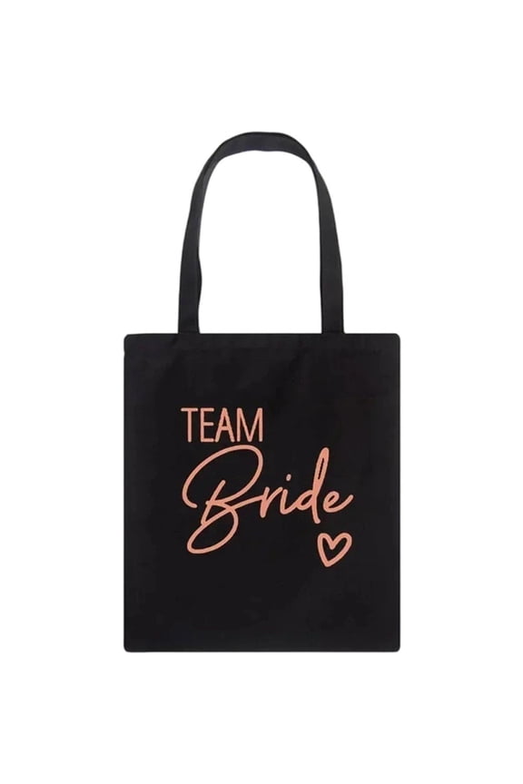 1pc Bride Print Canvas Tote Bag Women Bridal Shower Shoulder Bag for Wedding Hen Parties