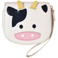 thumbnail image 1 of Hsqqdc 1pc Cute Cow Pattern PU Coin Pouch Zipper Mini Wallet for Travel Shopping, 1 of 7