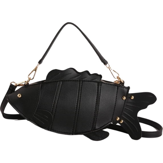 Hsqqdc 1pc Fun Fish Shaped PU Crossbody Purse Women Mini Shoulder Bag for Themed Gatherings Outings