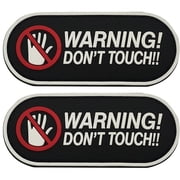 Hsqqdc 2-Piece Glow in the Dark Warning Patch Set, PVC Hook and Loop Applique Badge, 2 Pcs