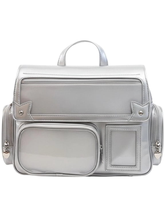 3-Way Ita Bag with Clear Window, Versatile Crossbody Shoulder Backpack for Women
