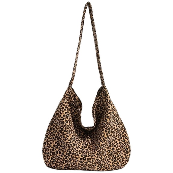 Hsqqdc Animal Print Leopard Tote Bag Large Capacity Hobo Shoulder Handbag for Work Commuter Travel