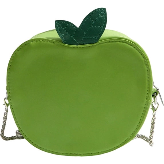 Hsqqdc Apple Shape Crossbody Bag, Creative Fruit Chain Round Shoulder Coin Purse