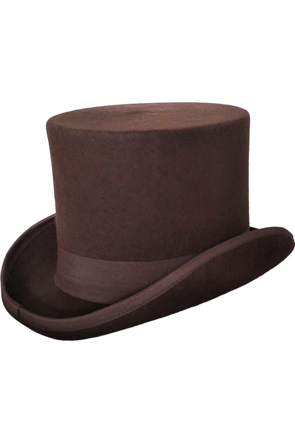 Classic Wool Top Hat, Vintage Formal Tall Hat for Stage Events and Special Occasions