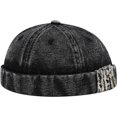 thumbnail image 1 of Hsqqdc Denim Docker Hat, Fashion Brimless Beanie Cap Rolled Cuff Sailor Style, 1 of 7