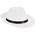 thumbnail image 1 of Hsqqdc Elegant Fedora Trilby Hat, Nonwoven Jazz Cap Classic Gentleman Panama Hat, 1 of 7