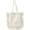 thumbnail image 1 of Hsqqdc Elegant Vintage Hobo Shoulder Bag, French Style Ruffle Large Capacity Tote, 1 of 7