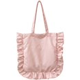 thumbnail image 1 of Hsqqdc Elegant Vintage Hobo Shoulder Bag, French Style Ruffle Large Capacity Tote, 1 of 7