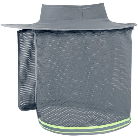 Hsqqdc Full Brim Hard Hat Sun Shade with Reflective Stripe, High Visibility Neck Protection