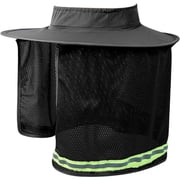 Hsqqdc Hard Hat Sun Shade with Cooling Mesh and Reflective Strip for Safety Helmets