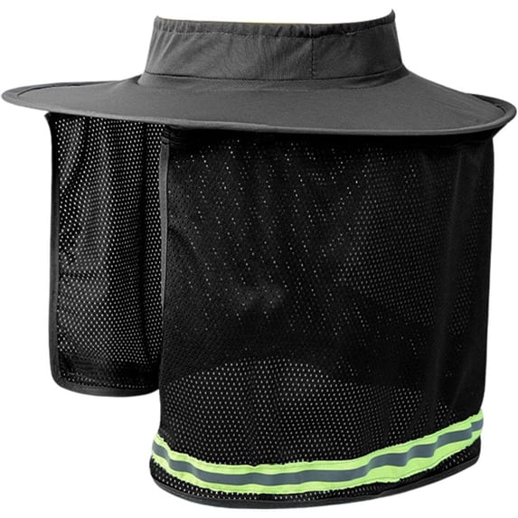 Hsqqdc Hard Hat Sun Shade with Cooling Mesh and Reflective Strip for Safety Helmets