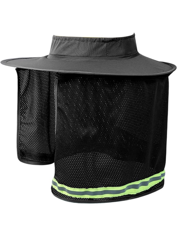 Hard Hat Sun Shade with Cooling Mesh and Reflective Strip for Safety Helmets