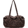 thumbnail image 1 of Hsqqdc Leopard Print Large Capacity Canvas Shoulder Tote Bag, Casual Hobo Handbag for Daily Commute Work, 1 of 7