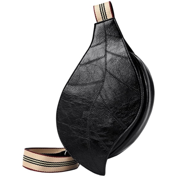Hsqqdc Multipurpose Leaf Shaped Crossbody Chest Bag with Wide Strap Sling Pack for Travel Commuting
