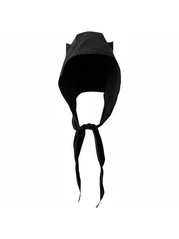 Quick-Dry Sun Hat with Devil Horns Cat Ears Neck Flap Chin Strap Fisherman Cap