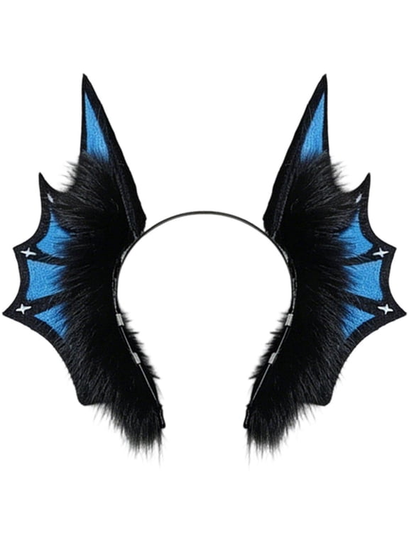 Resin Blue Sea Siren Headband with Fish Ears and Fin Detail, 1 Piece