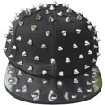 thumbnail image 1 of Hsqqdc Studded Baseball Cap Flat Brim Spiky Punk Hat for Street Dance, 1 of 7