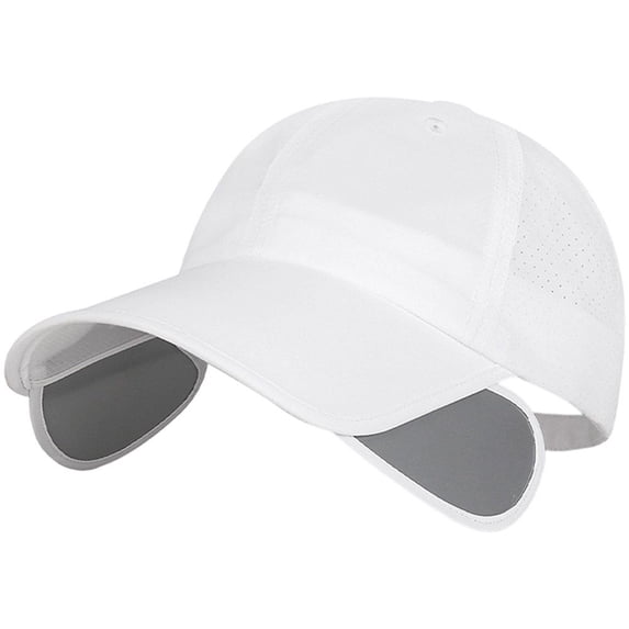 Hsqqdc Unisex Retractable Wide Brim Sun Visor Cap Adjustable Anti-UV Baseball Hat Outdoor