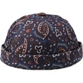 thumbnail image 1 of Hsqqdc Unisex Vintage Rolled Cuff Brimless Docker Hat, Sailor Skull Cap Beanie for Men Women, 1 of 7