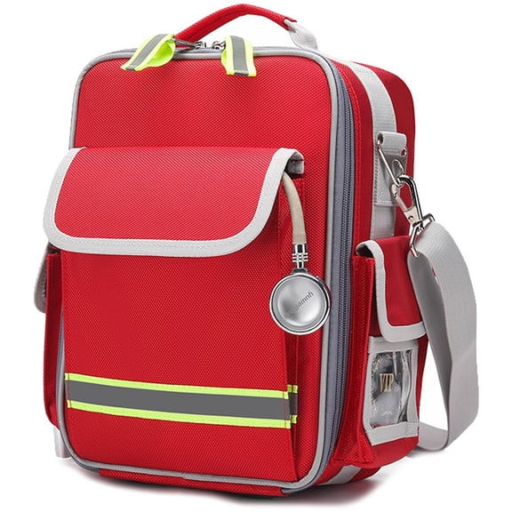Hsqqdc Waterproof Large Capacity Empty First Aid Kit Backpack, Emergency Disaster Relief Survival Bag for Home Outdoor Use