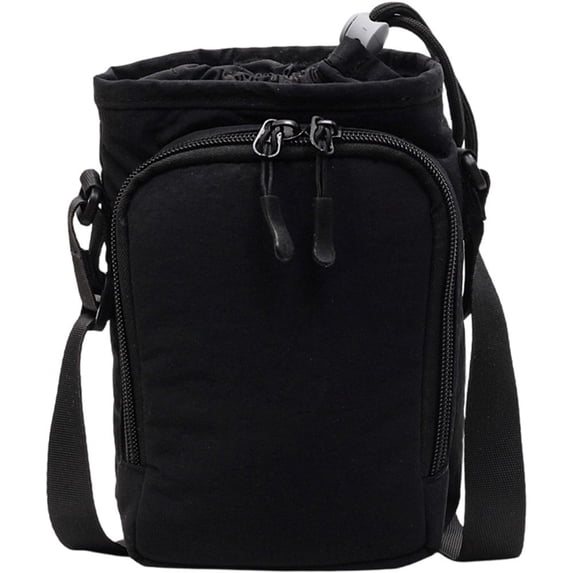 Hsqqdc Waterproof Nylon Phone Crossbody Bag, 2-in-1 Pouch with Bottle Holder