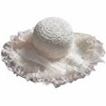 thumbnail image 1 of Hsqqdc Women Summer Lace Straw Sun Hat Wide Brim Floppy Beach UV Protection Bow Cap, 1 of 6