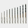 Hss Coated Drill Bit Hex Shank 1.56.5mm Metal Wood Plastic Drilling