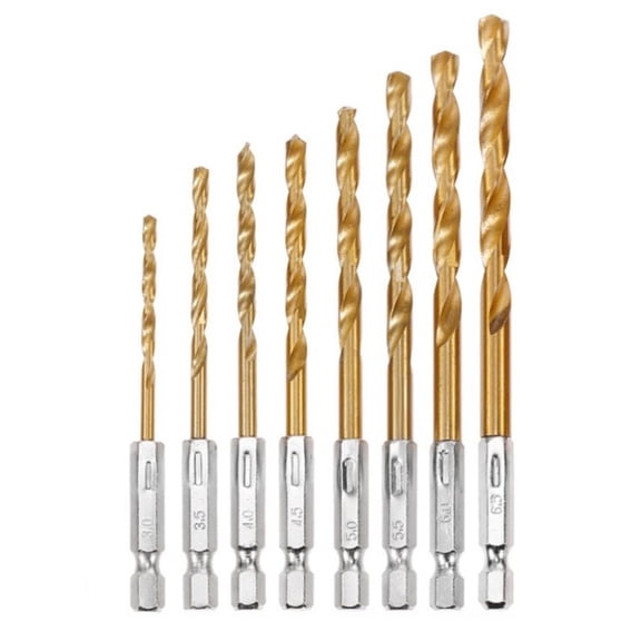 Hss Drill Bit Drill Bit Set For Drilling Hole Cutter For Wood Metal Marble Hex Shank Wide Applications 3-6.5Mm Fangkenuo