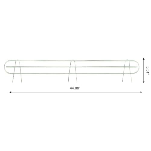 Hss Wire Shelf Back Ledge, Fits On 48" Wide Wire Shelf, Chrome Plated Color, 2 Pack