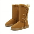 thumbnail image 1 of Hstylish Mid Calf Boots for Women Warm Fur Lined Winter Snow Anti-Slip Boots for Outdoor Brown, 1 of 8