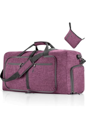 65L/85L Foldable Travel Duffle Bag, Lightweight Checked Luggage with Shoe Compartment, Water-Resistant Weekender Overnight Bag for Men & Women