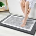 thumbnail image 1 of Ht Viik Bathroom Rugs 30x20, Extra Soft and Absorbent Microfiber Bath Mat, Non-Slip, Machine Washable, Quick Dry Shaggy Bath Carpet, Suitable for Bathroom Floor, Tub, Shower (Medium, Dark Grey), 1 of 16