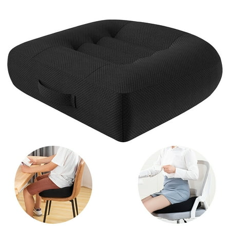 Car Booster Seat Cushion Posture Cushion Portable Breathable Mesh, Effectively Increase The Field of View Ideal for Office, Home, Angle Lift Seat Cushions,Black