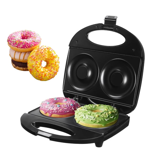 Ht Viik Donut MakerMini donut machineMini Donut Maker Doughnut Maker,2 Extra Large 4-inch Donuts,Non-stick,anti-scalding,Easy To Use and Clean,Perfect for Making Donuts with The Family. Y101