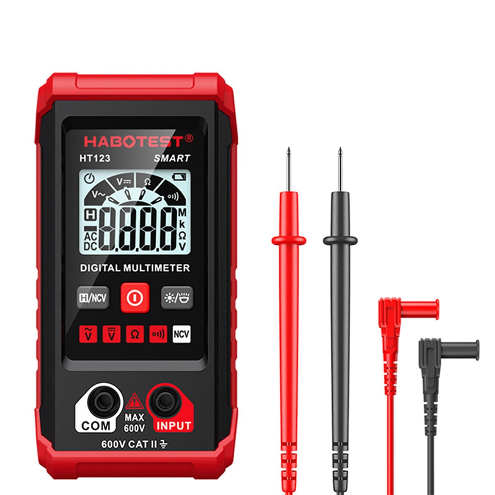 Ht123 Digital Multimeter, 2000 Counts Multimeter Meter, Measures Ac/Dc Voltage