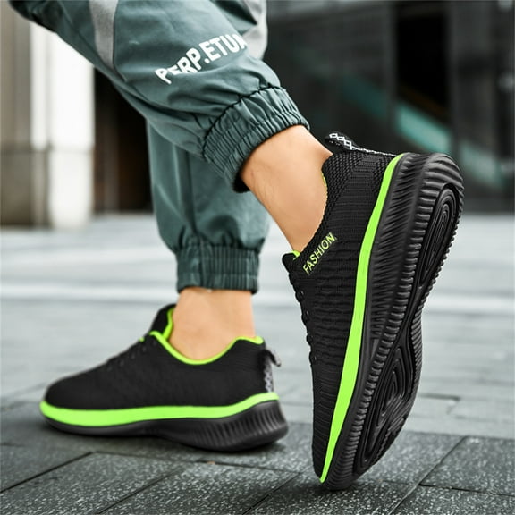 Htcenly Fashion Sneakers for Men Breathable Mesh Athletic Running Sports Shoes Lightweight Casual Walking Shoes Comfortable Gym Shoes