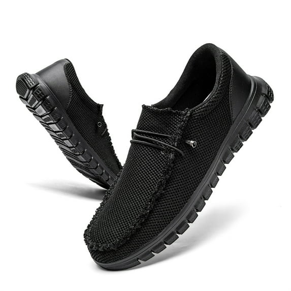 Htcenly Men's Shoes Slip On Lace Up Loafers Shoes Casual Walking Shoes Breathable And Comfortable Light Boat Shoes