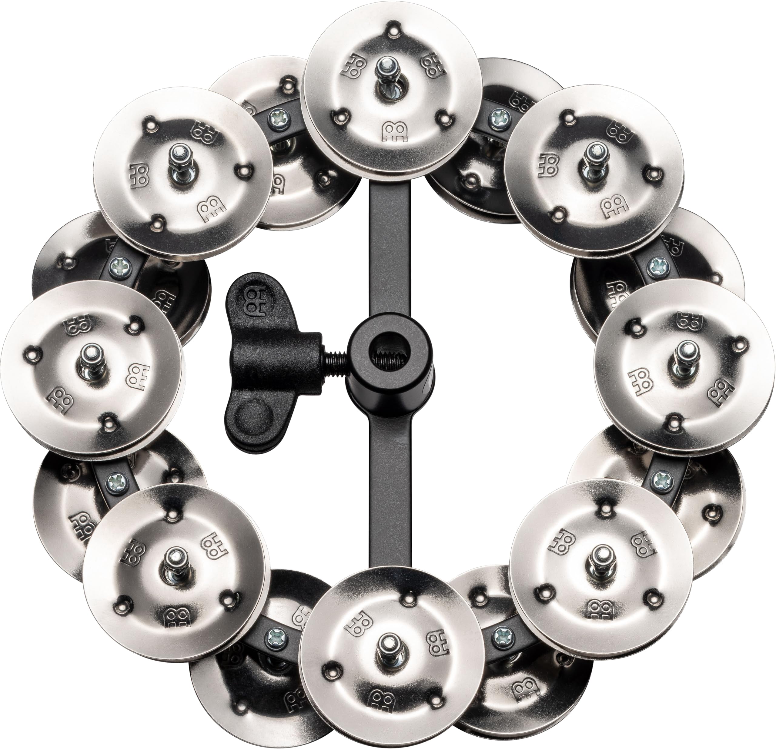 Hthh2bk Headliner Series Hi-hat Tambourine With Double Row Steel Jingles 5-inch - Black