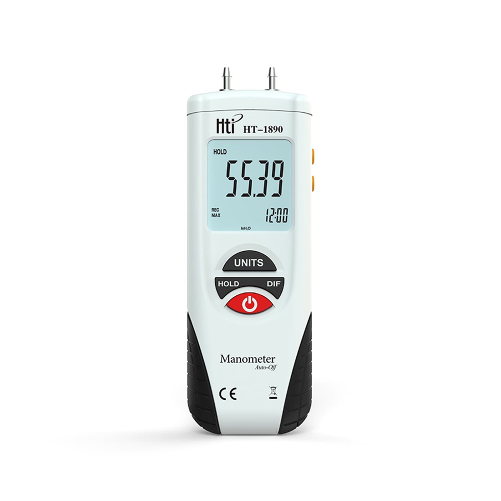 Hti LCD Digital Manometer, 11 Units, Air Pressure Meter for Ventilation