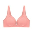 thumbnail image 1 of Htigea Anti Sagging Bras for Women Front Closure Full Coverage Gathering Bra Comfy Wireless Everyday Bralettes Watermelon Red M, 1 of 4