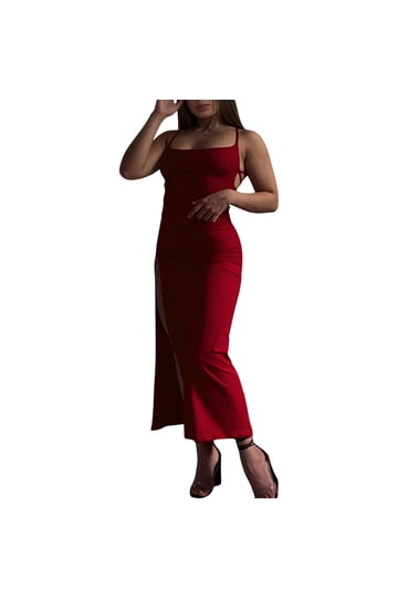 dress with long flared sleeves Fire Red Black Long Bell Sleeve Dress With Contrast Striping – Dressbarn