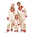 thumbnail image 1 of Htigea Christmas Family Pajamas Matching Sets Satin Nightwear Xmas Long Sleeve Shirts and Pants 2 Piece Sleepwear ( Adult Man XXL, Khaki ), 1 of 5