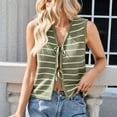 thumbnail image 1 of Htigea Clearanc Women Sleeveless Tie Front Tank Top Solid Slim Fit Causal Lace Up Vest Top Summer Y2K Bow Tie Going Out Top under 10 dollars Army Green,M, 1 of 6
