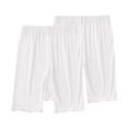 thumbnail image 1 of Htigea 2 Pack Girls Shorts Toddler Bike Shorts Dance Gymnastics Yoga Safety Active Under Dress Pants White,6-7 Years, 1 of 6