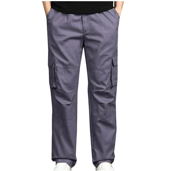 Htigea 2024 Big And Tall Hiking Pants Men's Cotton Cargo Pants Tapered Harem Pants Sport Long Pants Athletic Running Joggers Gym Workout Bottoms M-5XL